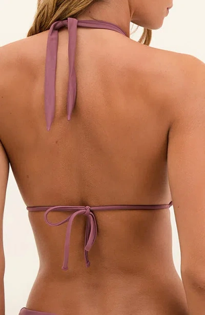 Vix Paula Hermanny Bia Tube Solid Halter Bikini Top In Purple