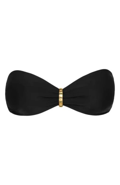 Vix Paula Hermanny Bessie Solid Bandeau Bikini Top In Black