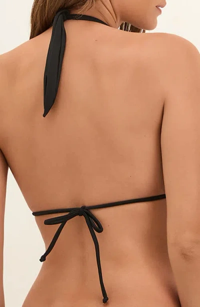 Vix Paula Hermanny Bia Tube Solid Halter Bikini Top In Black