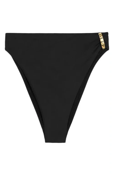 Vix Paula Hermanny Bessie Solid Hipster Bikini Bottoms In Black