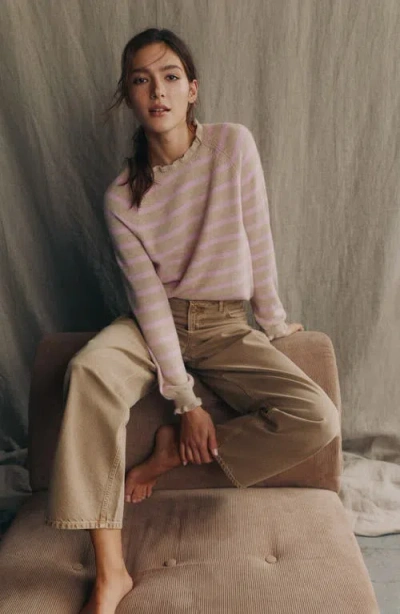 Boden Fae Fair Isle Ruffle Trim Sweater In Pink