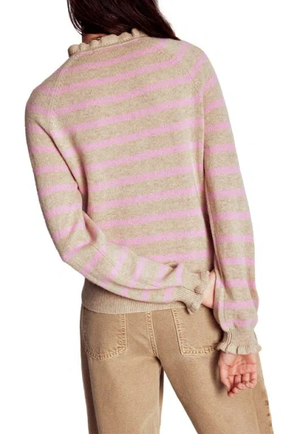 Boden Fae Fair Isle Ruffle Trim Sweater In Pink