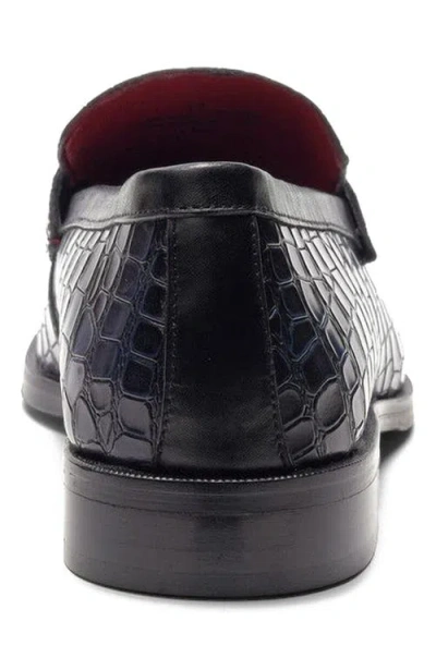 Carlos Santana Nocturne Penny Loafer In Blue