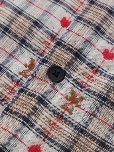 Aelfric Eden Crochet Heart Pocket Plaid Shirt In Multi