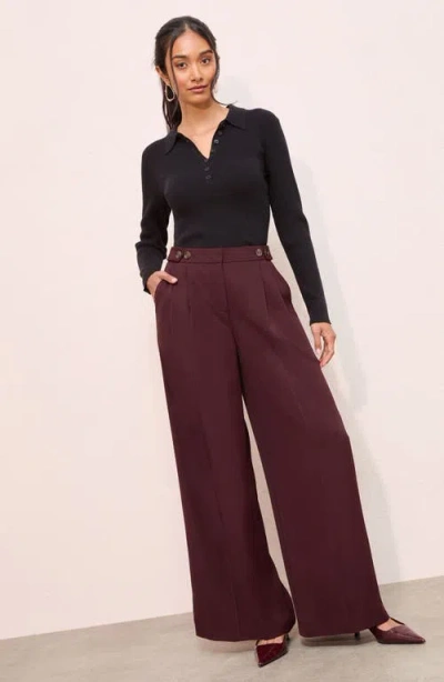 Friends Like These Pleated Wide Leg Pants In Black