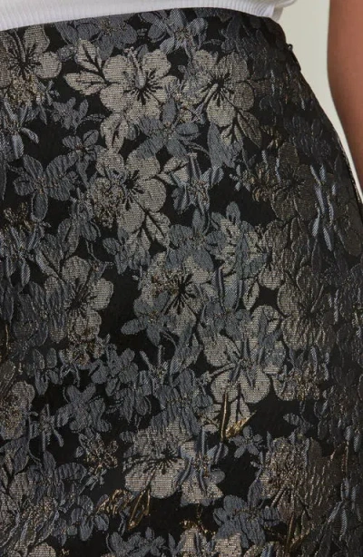 Next Metallic Floral Jacquard Miniskirt In Black