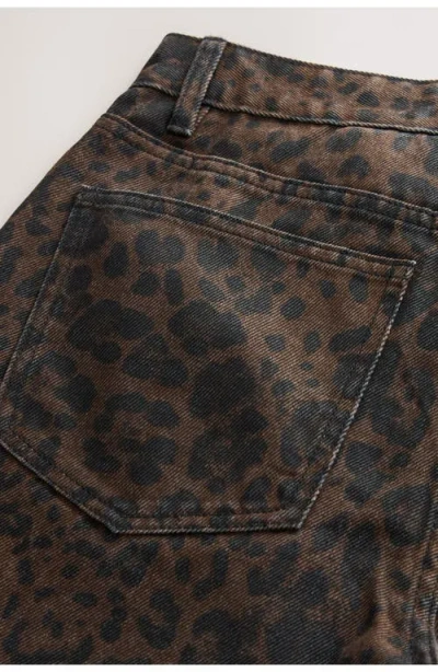 Next Animal Print High Waist Wide Leg Jeans In Multi