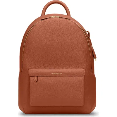 Maison De Sabre Leather Backpack In Brown