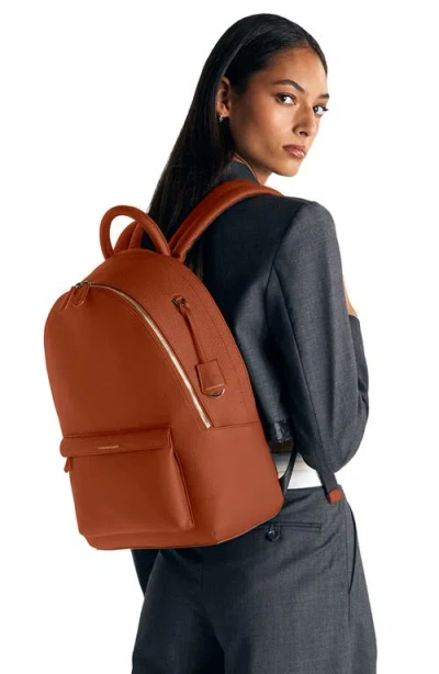 Maison De Sabre Leather Backpack In Brown