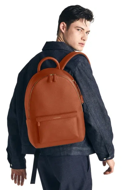 Maison De Sabre Leather Backpack In Brown