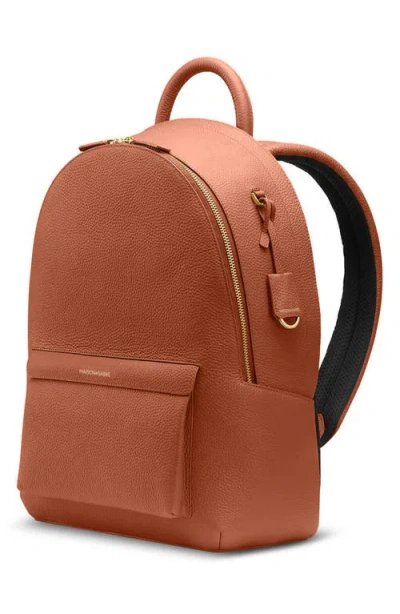 Maison De Sabre Leather Backpack In Brown