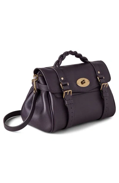 Mulberry Alexa Leather Satchel In Purple