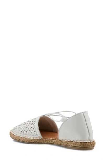 Spring Step Clovae Espadrille Flat In White