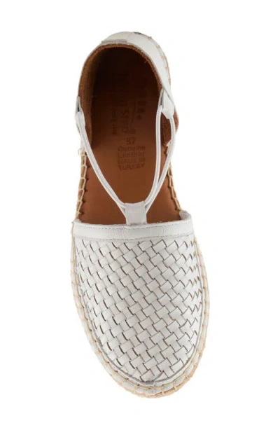 Spring Step Clovae Espadrille Flat In White