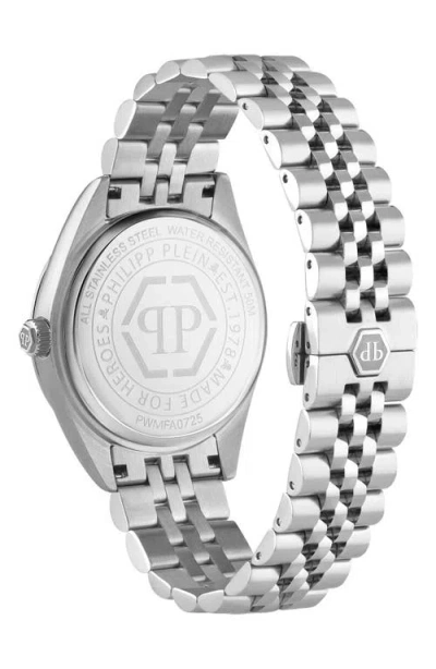 Philipp Plein Date Superlative Crystal Watch In Metallic