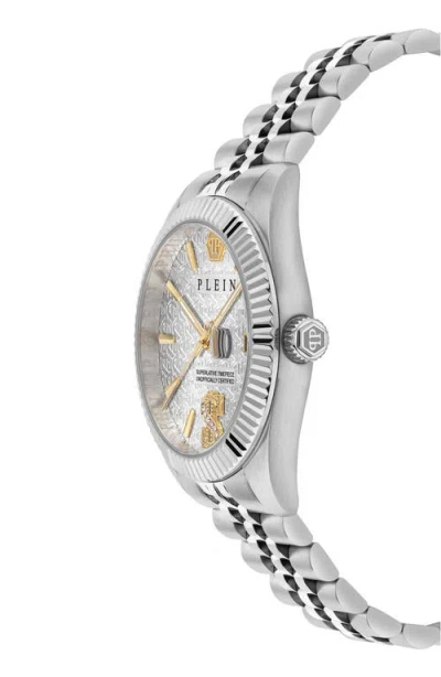 Philipp Plein Date Superlative Crystal Watch In Metallic