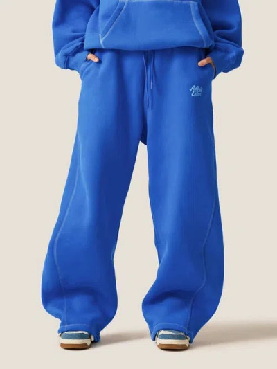 Aelfric Eden Cloud Essential Fleece Pullover Hoodie Super Baggy Set In Blue