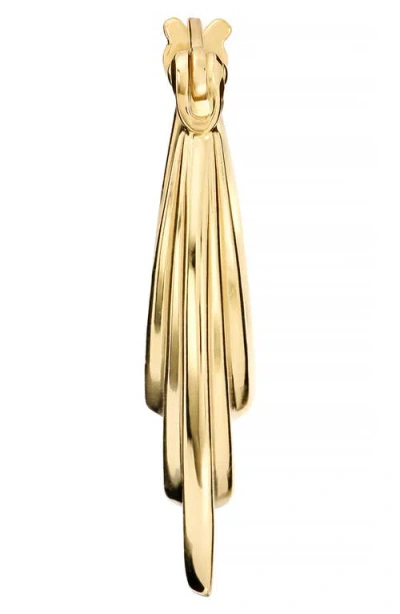 Athra Luxe Round 3d Hoop Earrings In Gold