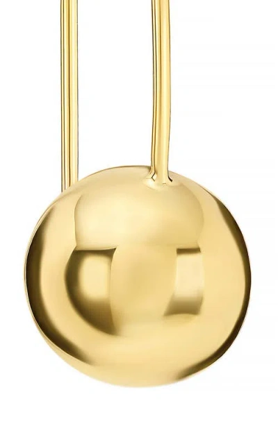 Athra Luxe Ball Drop Hoop Earrings In Gold