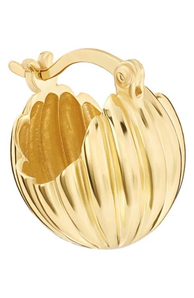 Athra Luxe Chunky Huggie Hoop Earrings In Gold