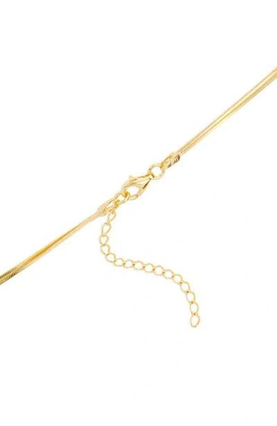 Athra Luxe Double Chain Beaded Necklace In Gold
