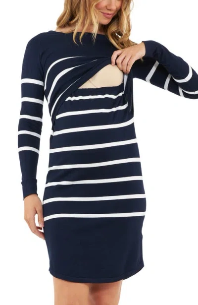 Ripe Maternity Valerie Up/down Nursing Tunic In Blue