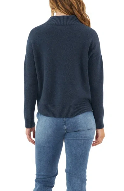 Ripe Maternity Jade Crop Nursing Knit Sweater In Blue