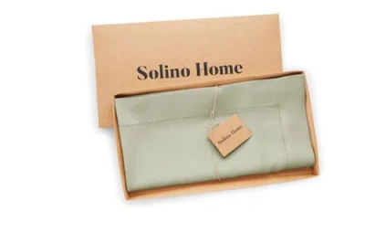 Solino Home Linen Table Throw In Green