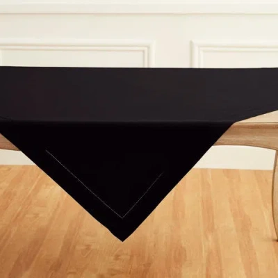 Solino Home Linen Table Throw In Black