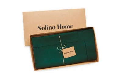 Solino Home Linen Table Throw In Green