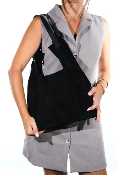 Forever & Always Shoes Orlitha Leather Shoulder Bag In Black