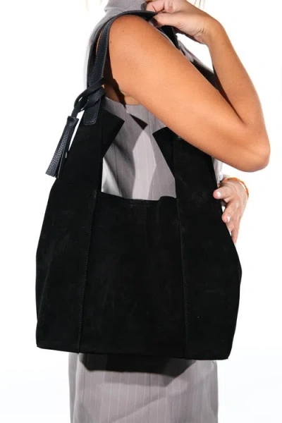 Forever & Always Shoes Orlitha Leather Shoulder Bag In Black