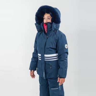 Ösno Karina Luxury Snowsuit Jacket And Snowpant In Blue