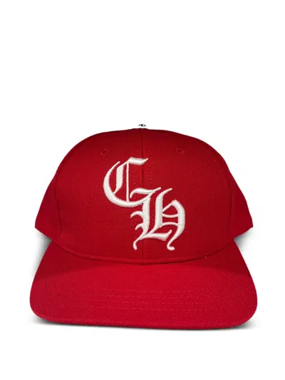 Chrome Hearts Essentials La Exclusive Baseball Wool Cap In Red