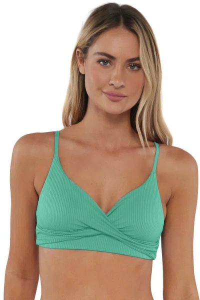 Sunsets Lyla Bralette Bikini Swimsuit Top In Green