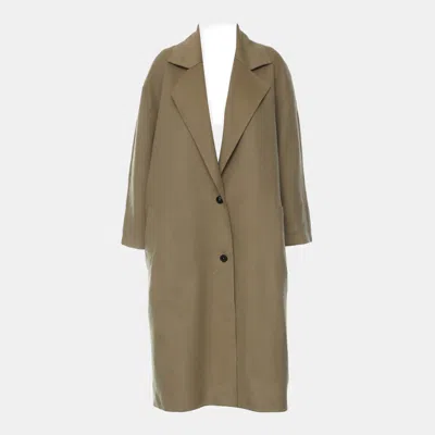Pre-owned Loewe Brown Wool Button Up Coat