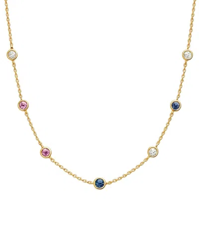 Jewels By Viomo 14k 2.50 Ct. Tw. Sapphire Necklace In Gold