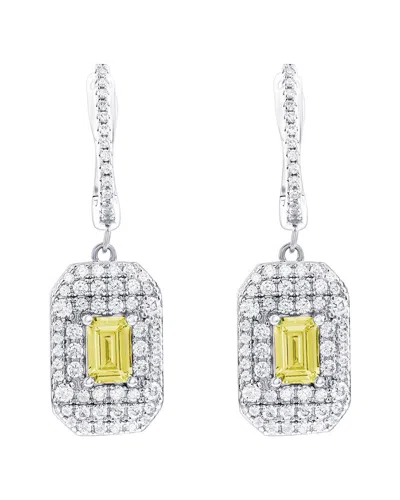 Suzy Levian Cz Jewelry Suzy Levian Silver Cz Dangle Earrings In Gray