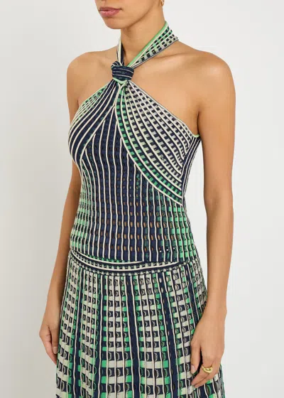 Simkhai Lyrix Halter Top In Green