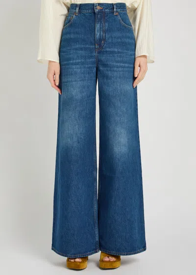 Chloé Chloe Wide-leg Jeans In Blue