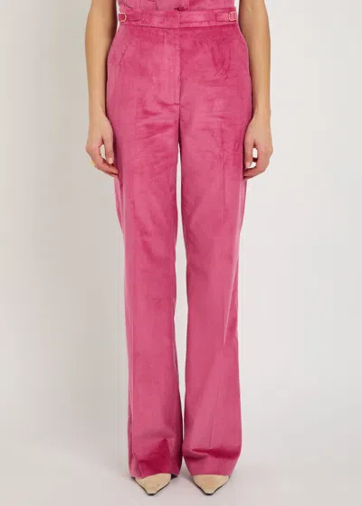 Gabriela Hearst Vesta Straight-leg Corduroy Trousers In Pink