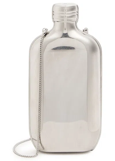 Calvin Klein The One Metal Clutch In Brown