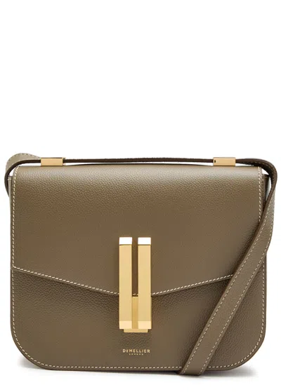 Demellier Vancouver Grained Leather Cross-body Bag In Burgundy