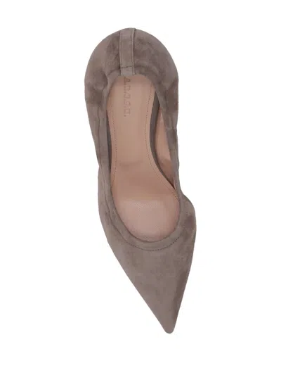 P.a.r.o.s.h Pointed Toe Kitten Heel Pumps In Gray