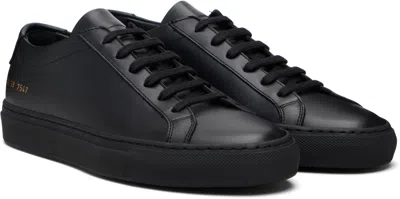 Common Projects Man Sneakers Black Size 8 Leather In Black