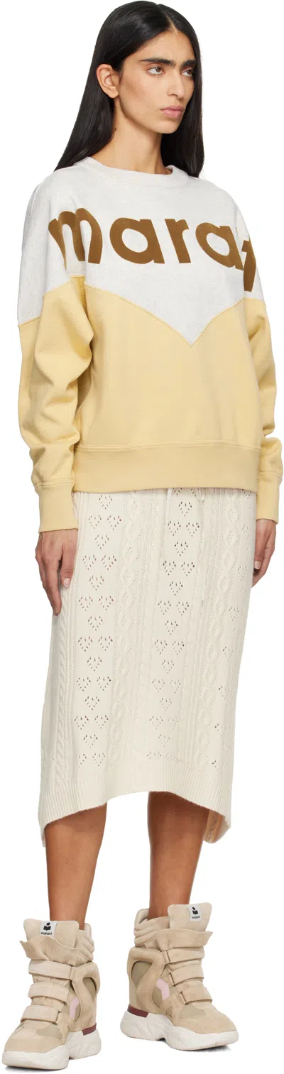 Isabel Marant Étoile "houston" Sweatshirt In Yellow