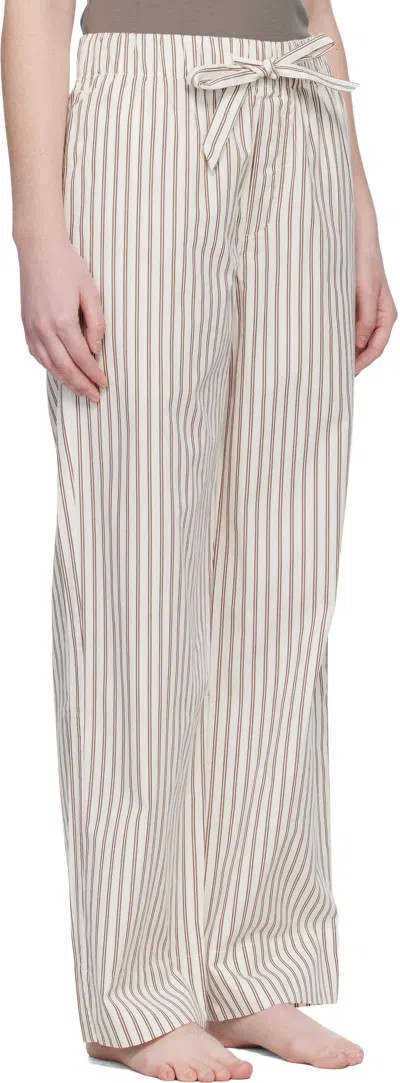 Tekla Stripe-pattern Pajama Trousers In Neutral