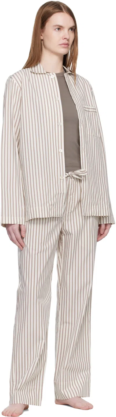 Tekla Stripe-pattern Pajama Trousers In Neutral