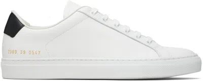 Common Projects White Retro Classic Sneakers In White