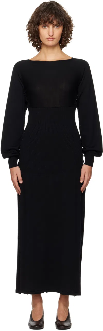 Paloma Wool Black Fa Midi Dress In Black